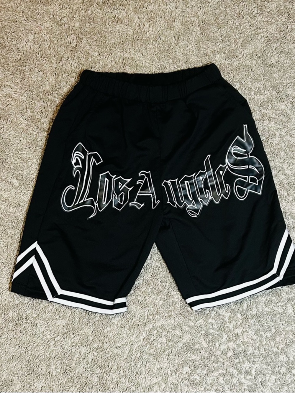 Los Angeles Graphic Black Men's Basketball Shorts
